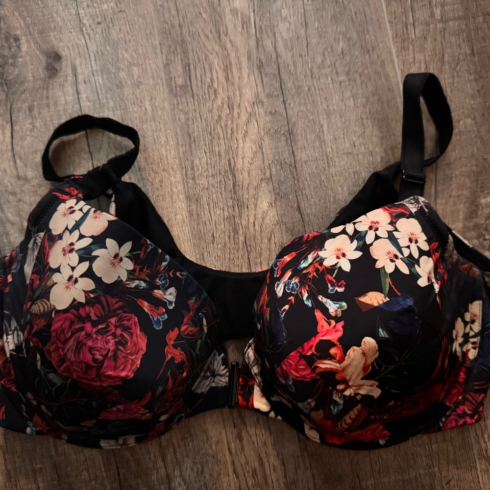 Torrid Black Floral Women's Bra